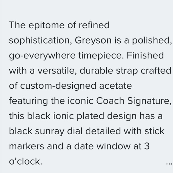 Coach Greyson Stainless Steel Watch 41mm Men’s Watch - Picture 6 of 12